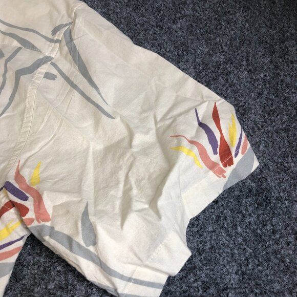 Katin Shirt Mens XL Tan Beige Short Sleeve Camp Loop Collar Hawaiian Comfort - Picture 9 of 10